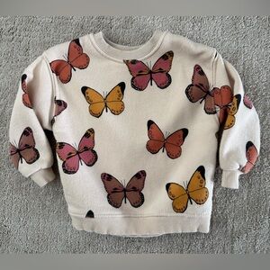 Zara Baby Kids Butterfly print crewneck sweatshirt 9-12 months